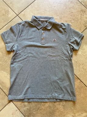 Moncler Men's Grey Polo Shirt